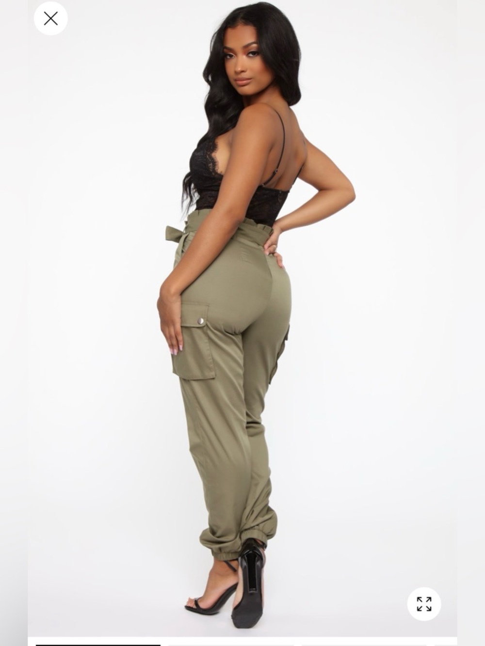 NWT Fashion Nova Lace Cargo Jumpsuit Size XL - Picture 3 of 8